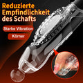 Vibrierende Penishülle mit Sperrring – Noppen & feste Spitze für gezielte Stimulation