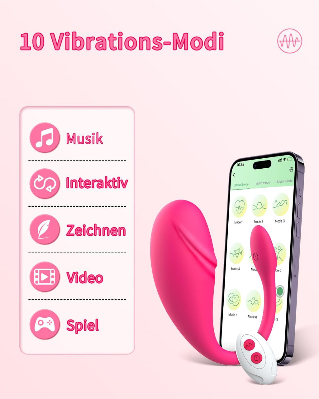 Vibrator mit Fernbedienung Sex Spielzeug für die Frau Vibration, Vibratorensets für Frauen mit App, Sexspielzeug für Paare Extrem Sex Toys Leise Vibro ei, Dildo Sex Toyset Damen Klitoris