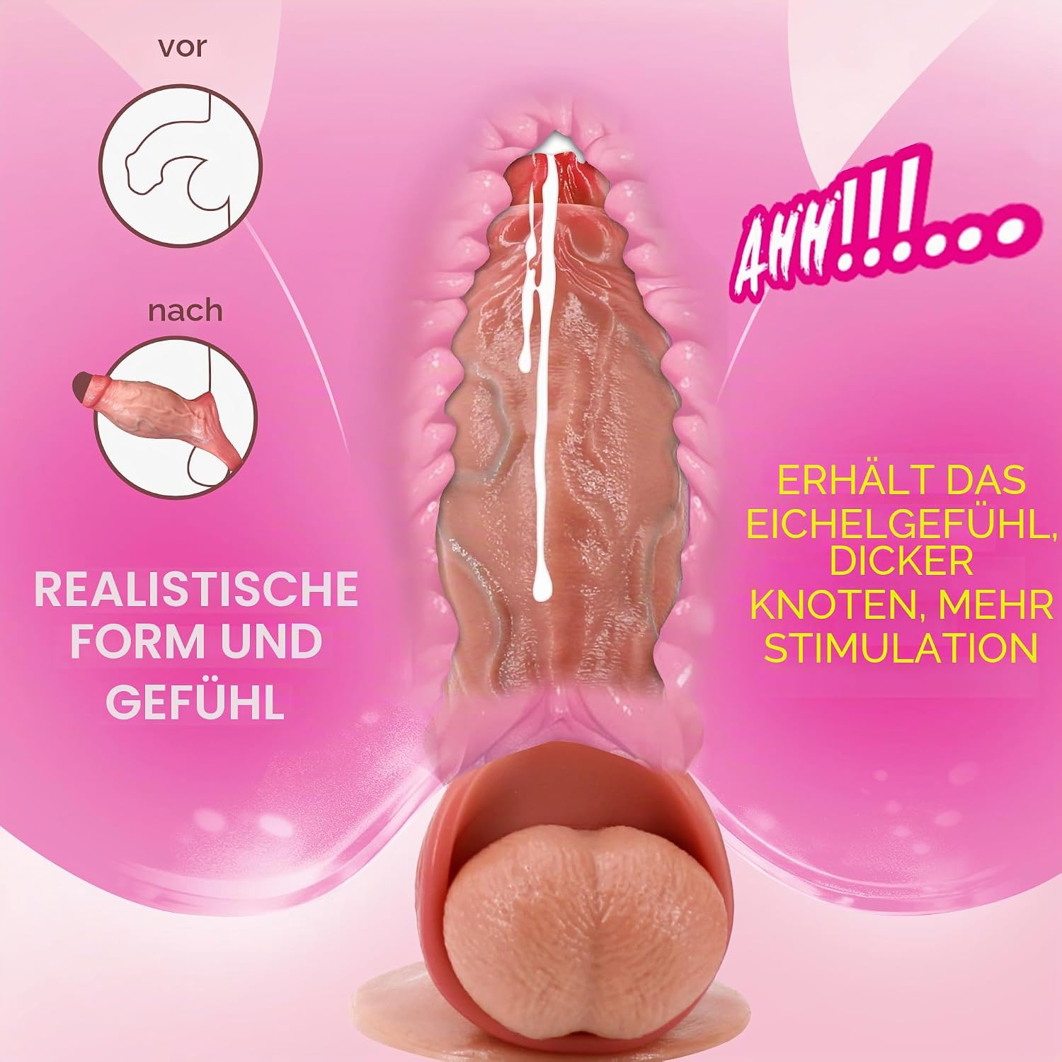 Penissleeve mit Knoten Penisbezug Cockring zur Vergrößerung für Männer | Offenes design dickeverlängerer spielzeug, Penishülle wiederverwendbarer penisvergrößerer für paare, penis ring sexspielzeug