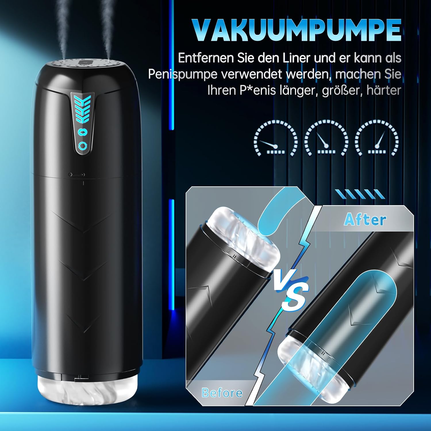 AI-Sync Elektrischer Masturbator Cup, Masturbieren für Männer mit 7 Saugmodi 7 Rotationsmodi, Blowjob Taschenmuschi Penis Stimulator 3D Realistischer Vagina Pussy Sex Spielzeug für die Männer Sex Toys