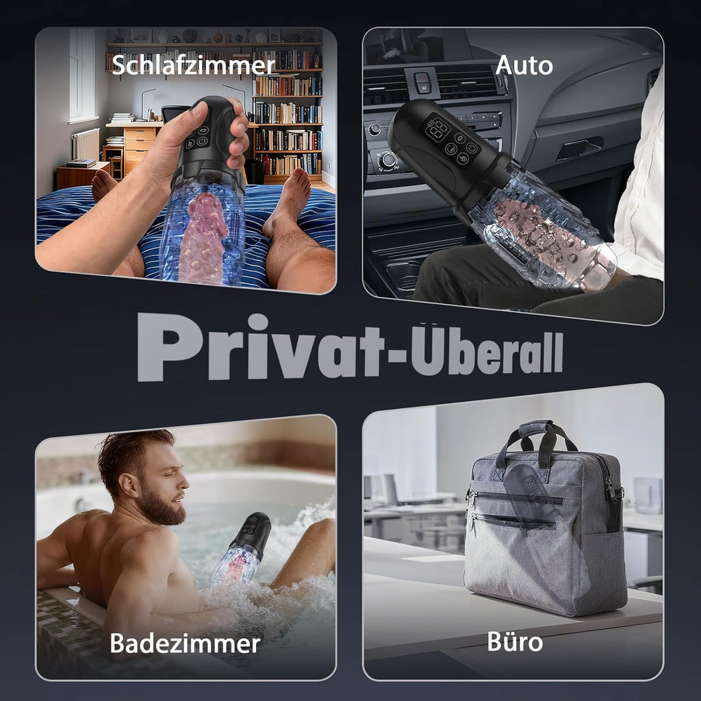 Elektrischer Masturbator Masturbieren für Männer, 7 Vibration 7 Saugmodi Sex Spielzeug für die Männer, Realistische Taschenmuschi Sexspielzeug mit Doppel-Starkmotor, Penispumpe Masturbatoren Sex Toys